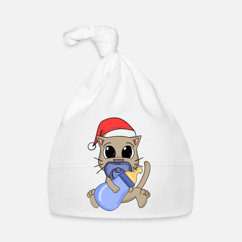 Chat Bébé Noël Bonnet bio Bébé
