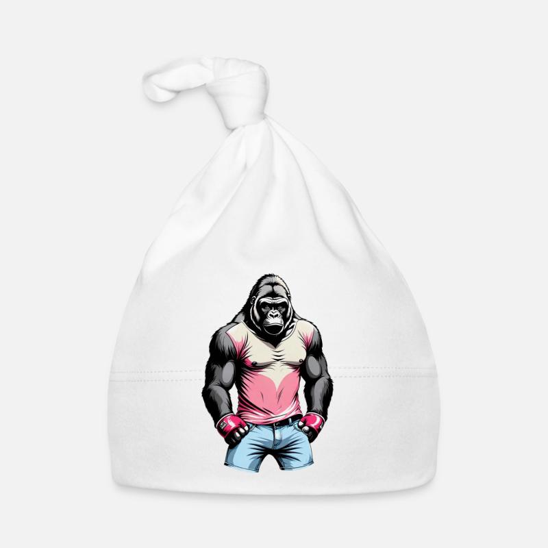 Boxe Boxeur Gorille Bonnet bio Bébé