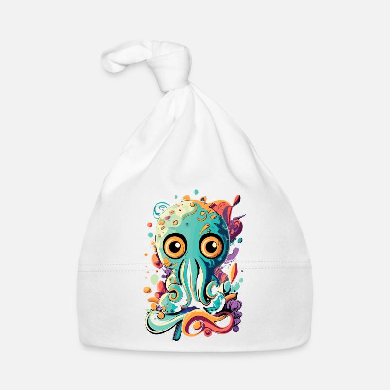 Octopus Squid - Bébé calmar Poulpe Bonnet bio Bébé