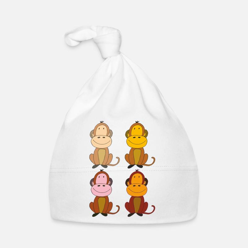 affen vierlinge lustig Baby Bio-Mütze