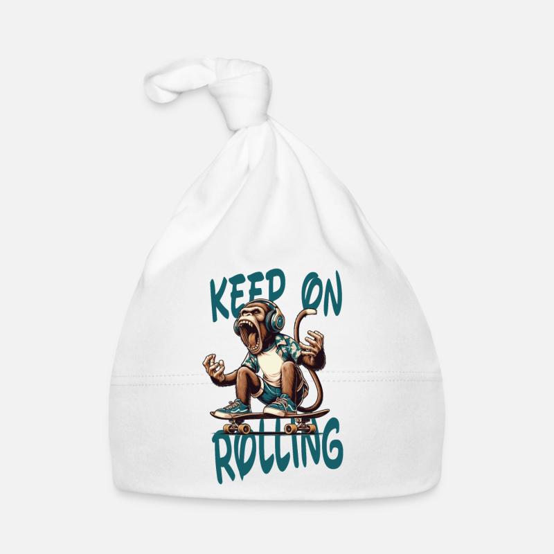 keep on rolling skate skateboard skater summer Baby Bio-Mütze