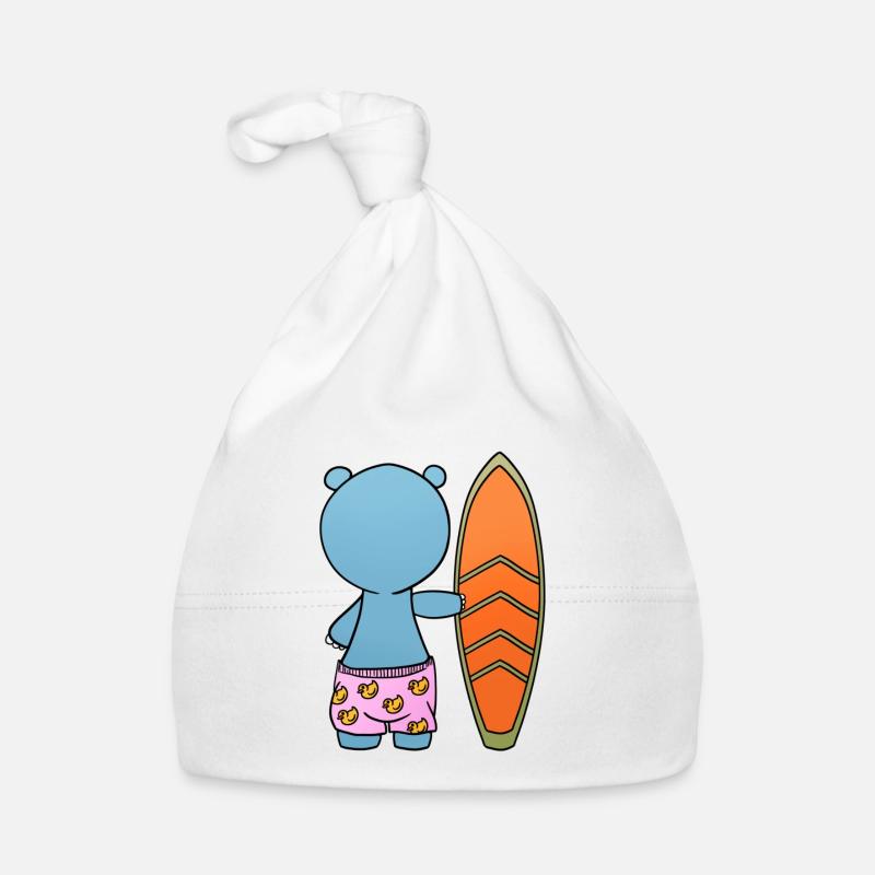 Nilpferd Surfbrett Baby Bio-Mütze