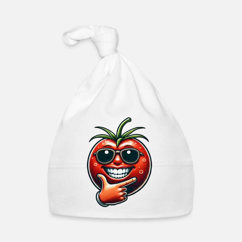 Coole Tomate Sonnenbrille rote Tomate lustiges Baby Bio-Mütze