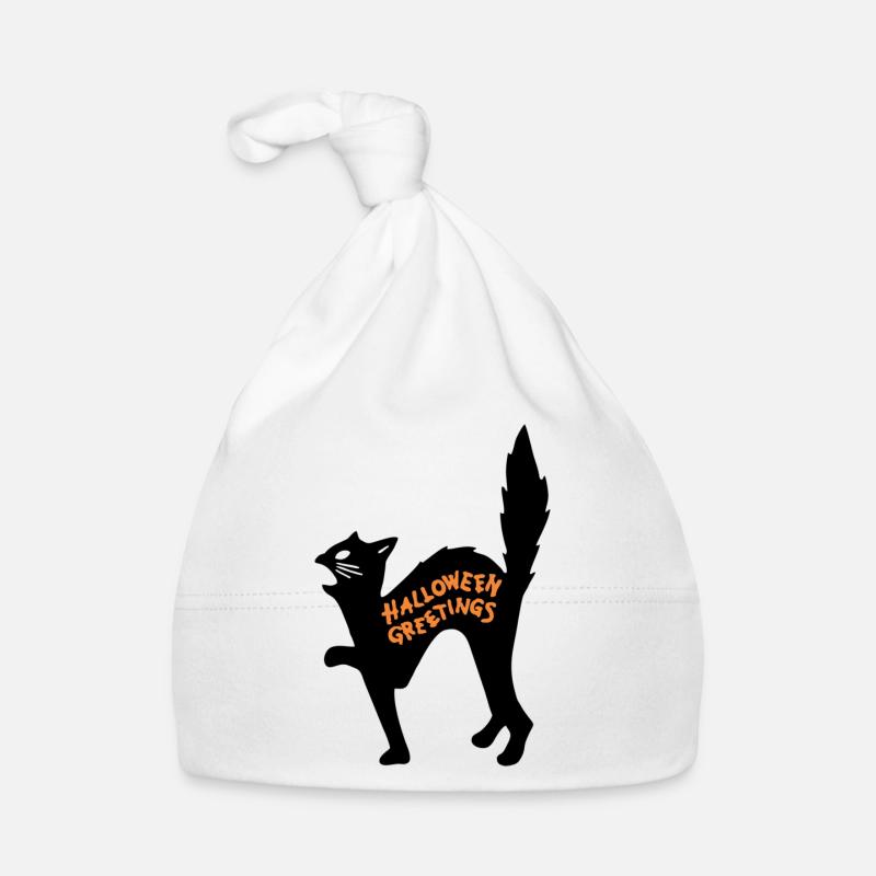 chat d'halloween Bonnet bio Bébé