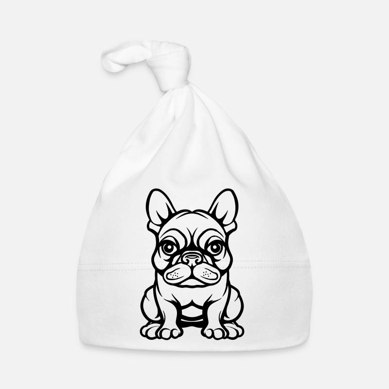 bulldogg hund comic Baby Bio-Mütze