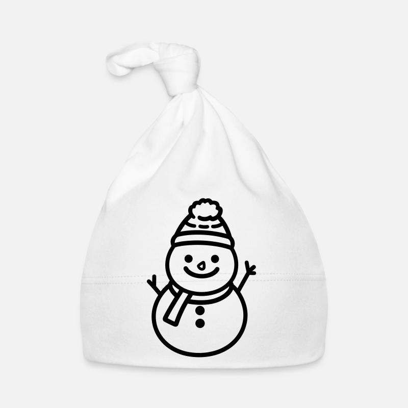 Snowman Organic Baby Cap