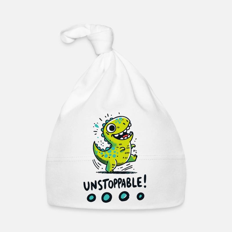 T-Rex Unstoppable – Fun Dinosaur Design Organic Baby Cap