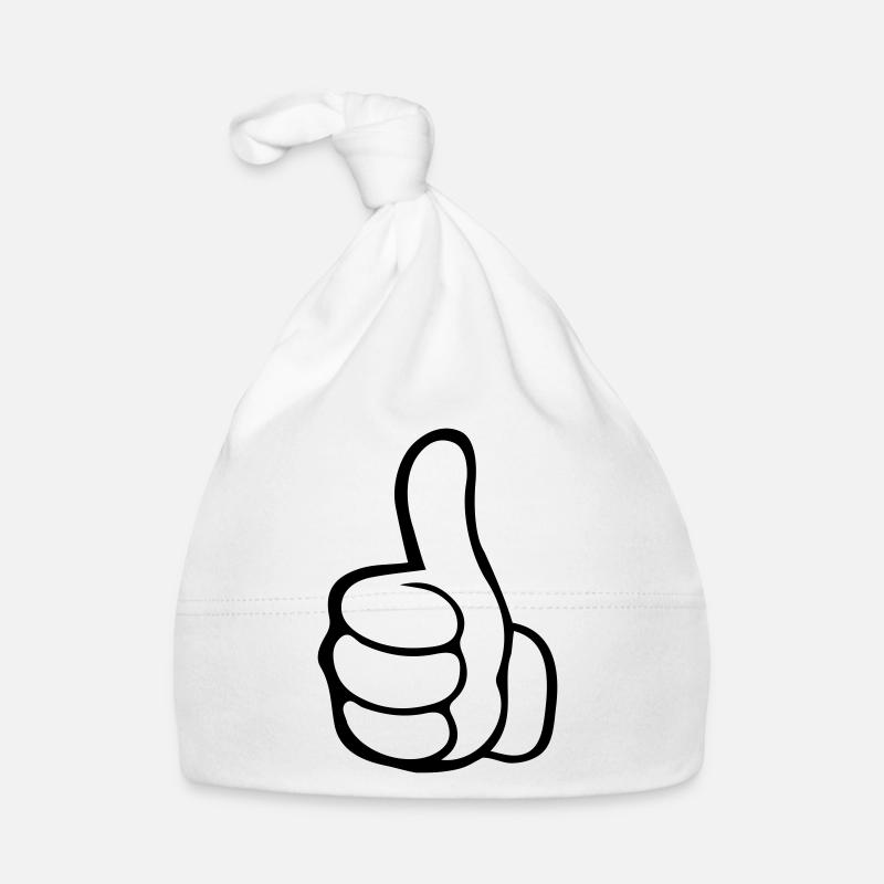 Pouce levé de la main Bonnet bio Bébé