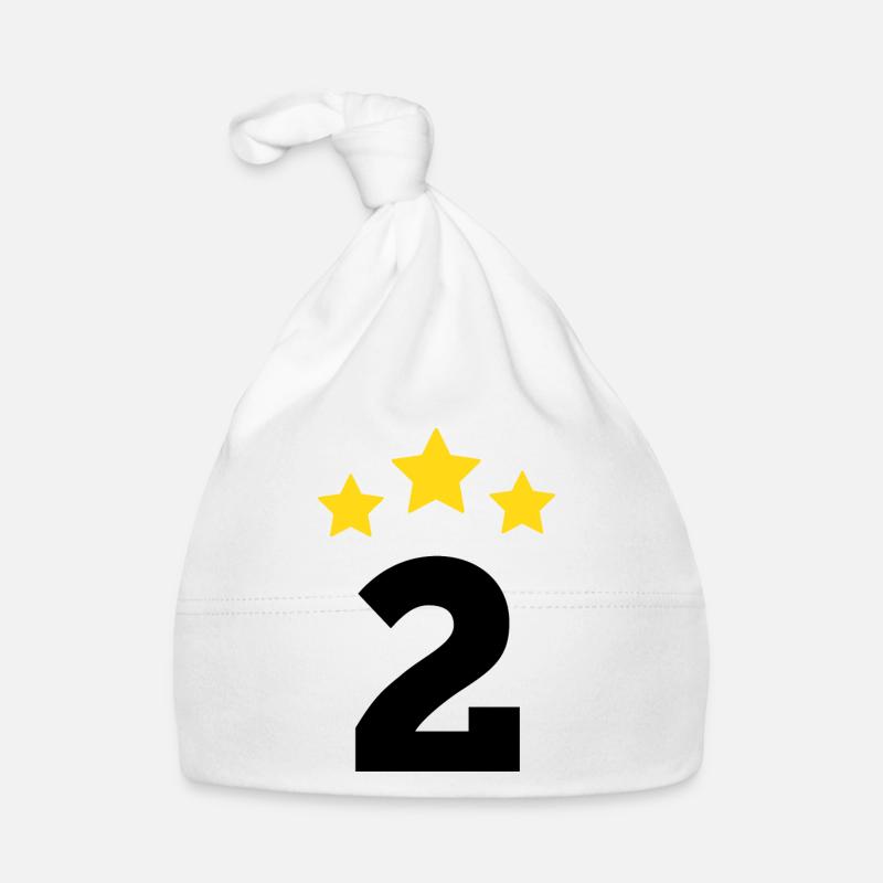 2 Year Star - 2nd Anniversary Gift Organic Baby Cap