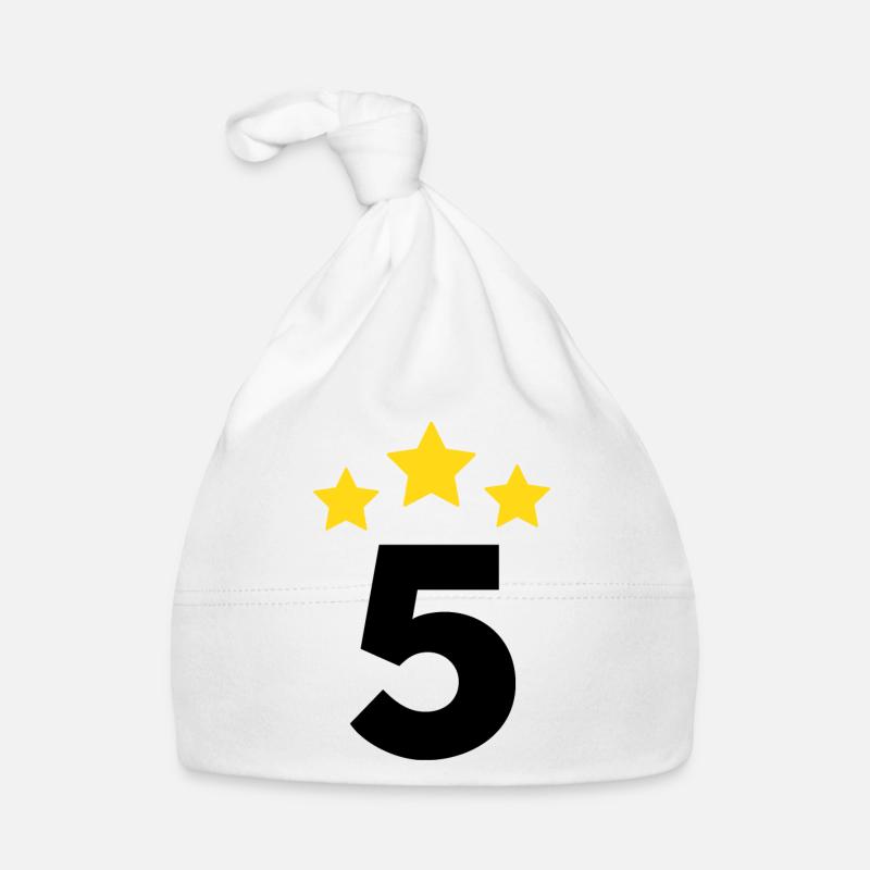 5 Year Star - 5th Anniversary Gift Organic Baby Cap