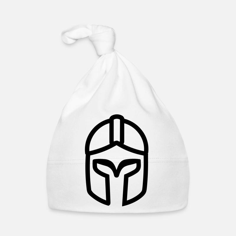 casque spartiate - Bonnet bio Bébé - blanc