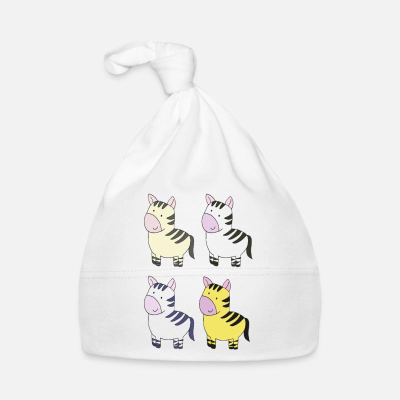 Zebra Colorful Organic Baby Cap