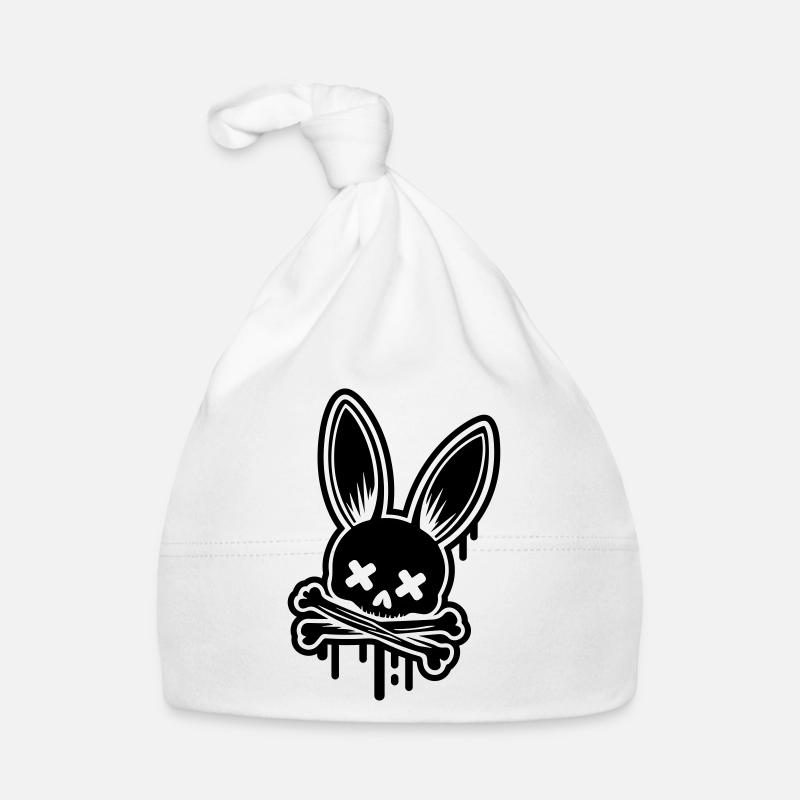 Crâne de lapin Crâne de Pâques Bonnet bio Bébé