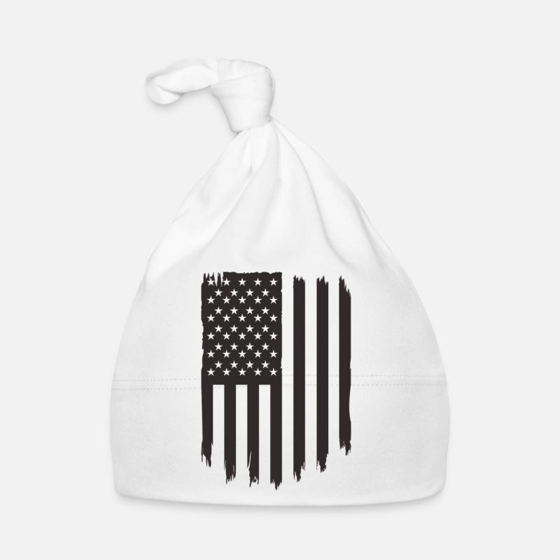 Aigle avec drapeau américain Bonnet bio Bébé