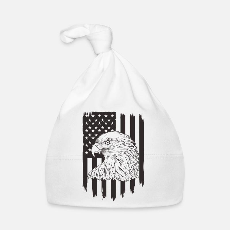 Majestueux Eagle America Flag Design Bonnet bio Bébé