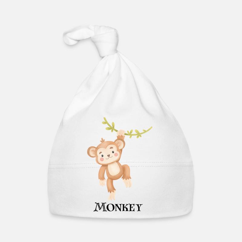 🐵 Stay relaxed with our monkey design! Organic Baby Cap