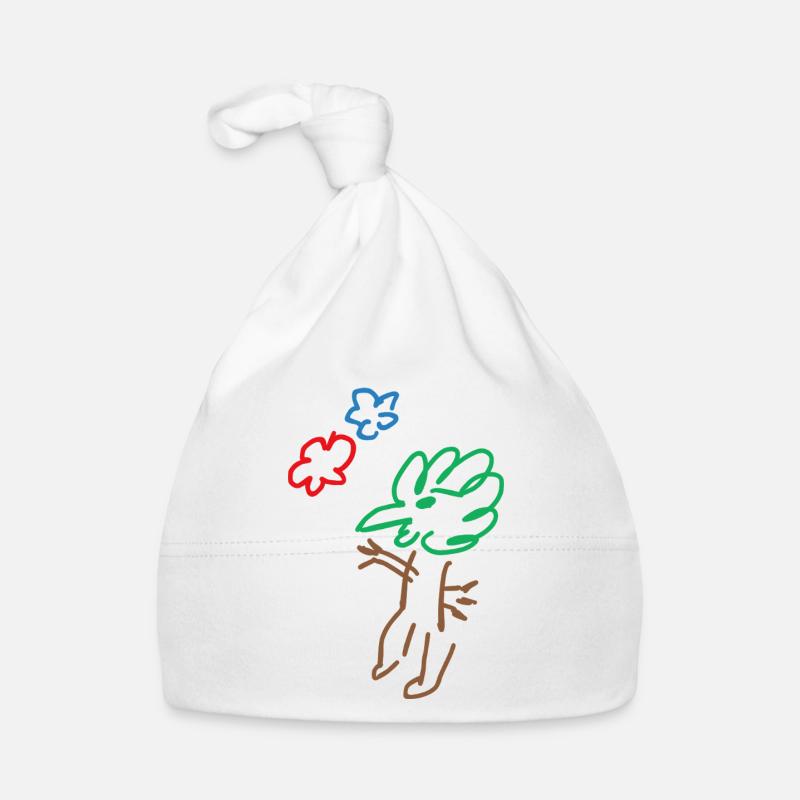Bird - Bird - Tree - Tree - Nature - Abstract Organic Baby Cap