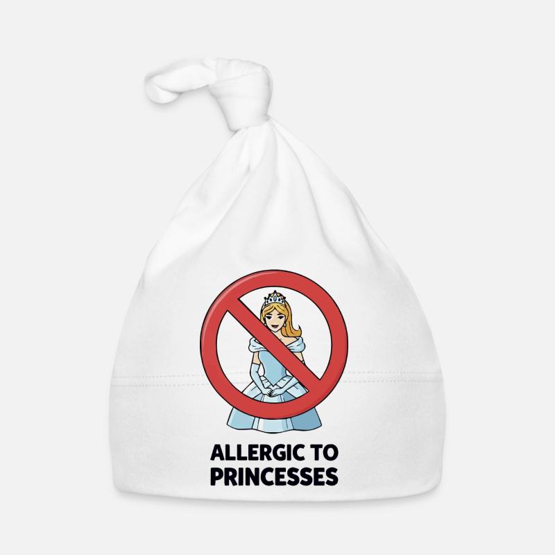 Allergique aux princesses - Attitude drôle et effrontée Bonnet bio Bébé