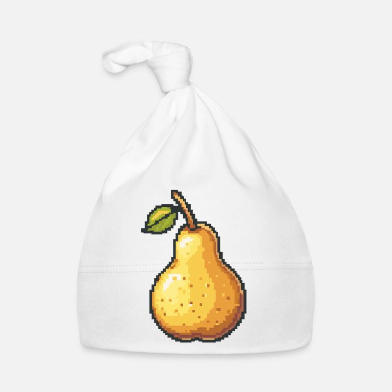 Pixel Birne Retro Pixelkunst Baby Bio-Mütze