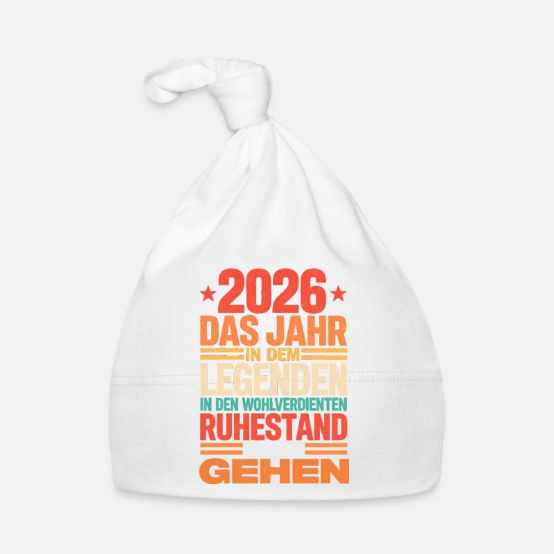 2026 Legend Retirement – Retraité Retraité Geschen Bonnet bio Bébé