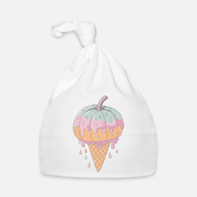 Delicate Pastel Drips Cornet Organic Baby Cap