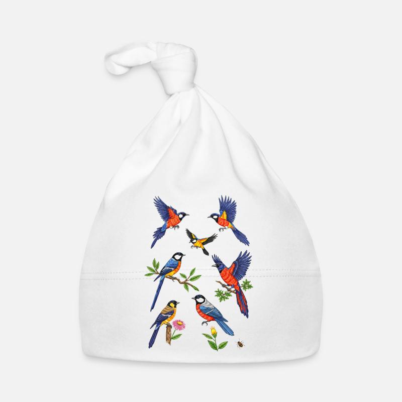 Oiseaux martin-pêcheurs Bonnet bio Bébé