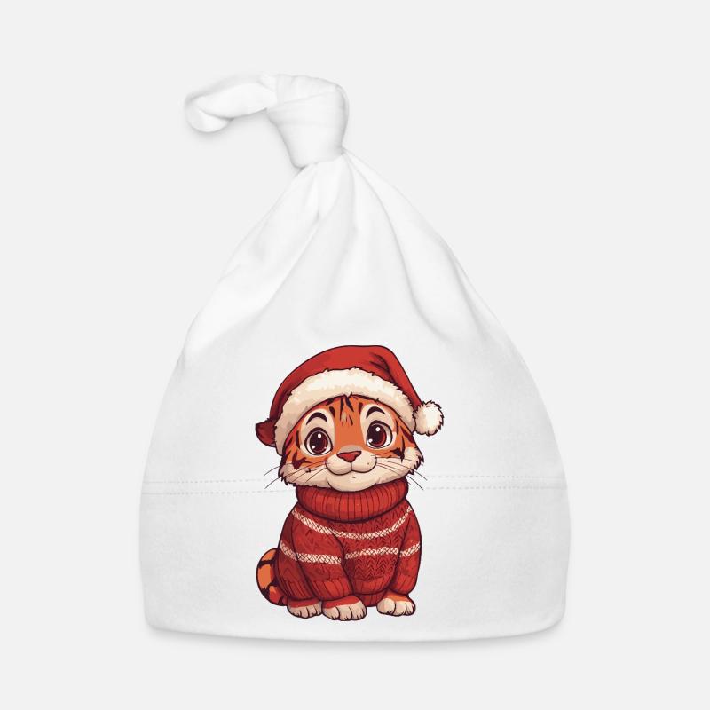 Noël du tigre Bonnet bio Bébé