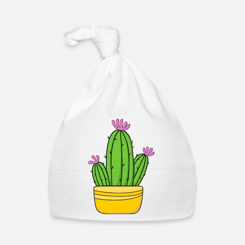 Cactus - Bonnet bio Bébé - blanc