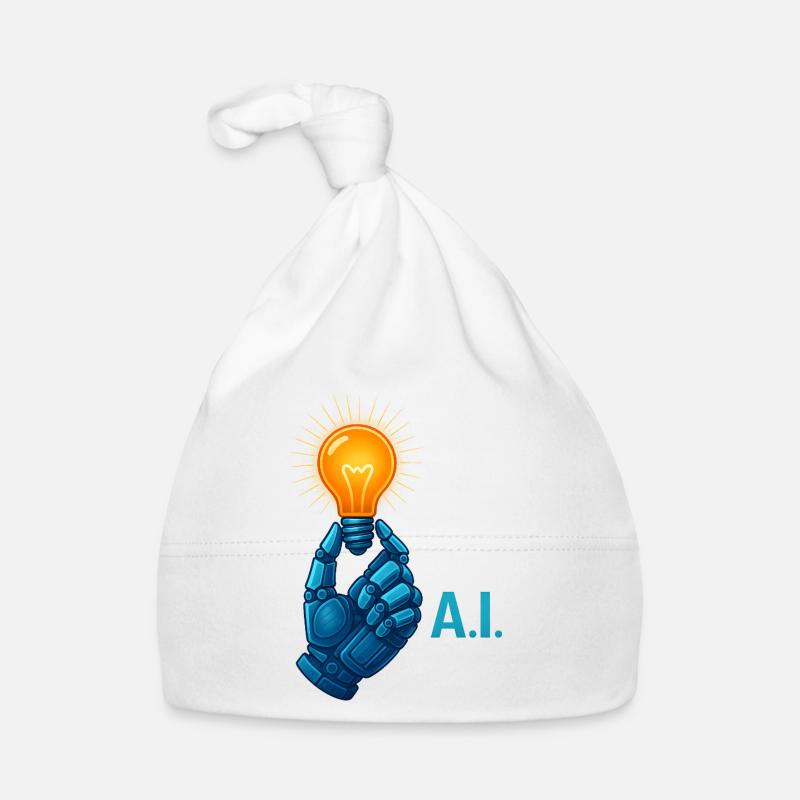 ai Tech Statement mit coolem Vibe funny - Baby Bio-Mütze - Weiß