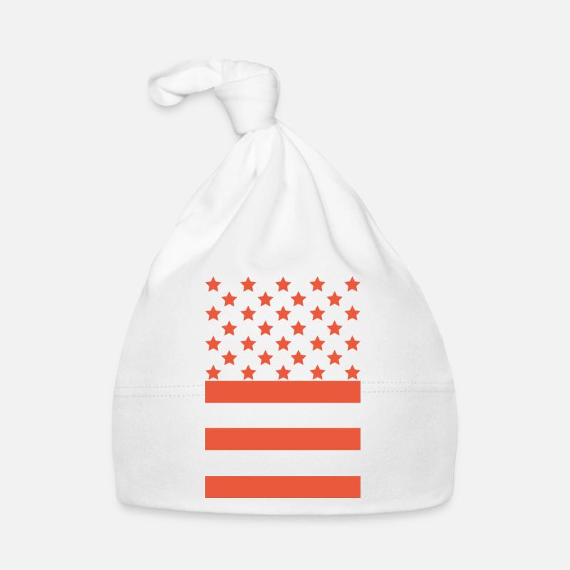 Star Stripe Graphic Pattern Organic Baby Cap