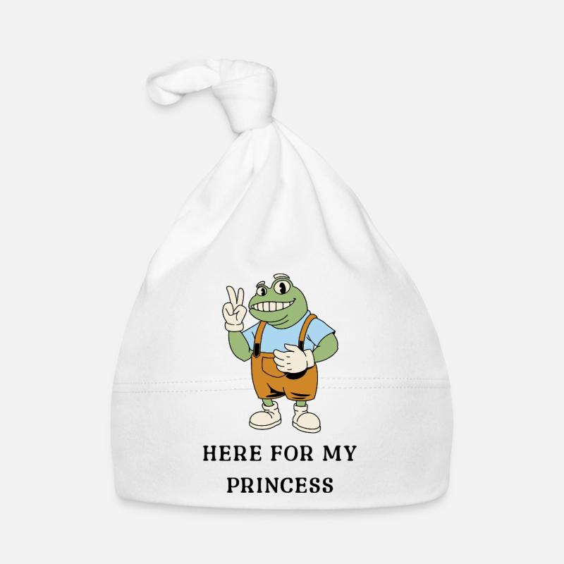 Frog Peace Dungarees Organic Baby Cap