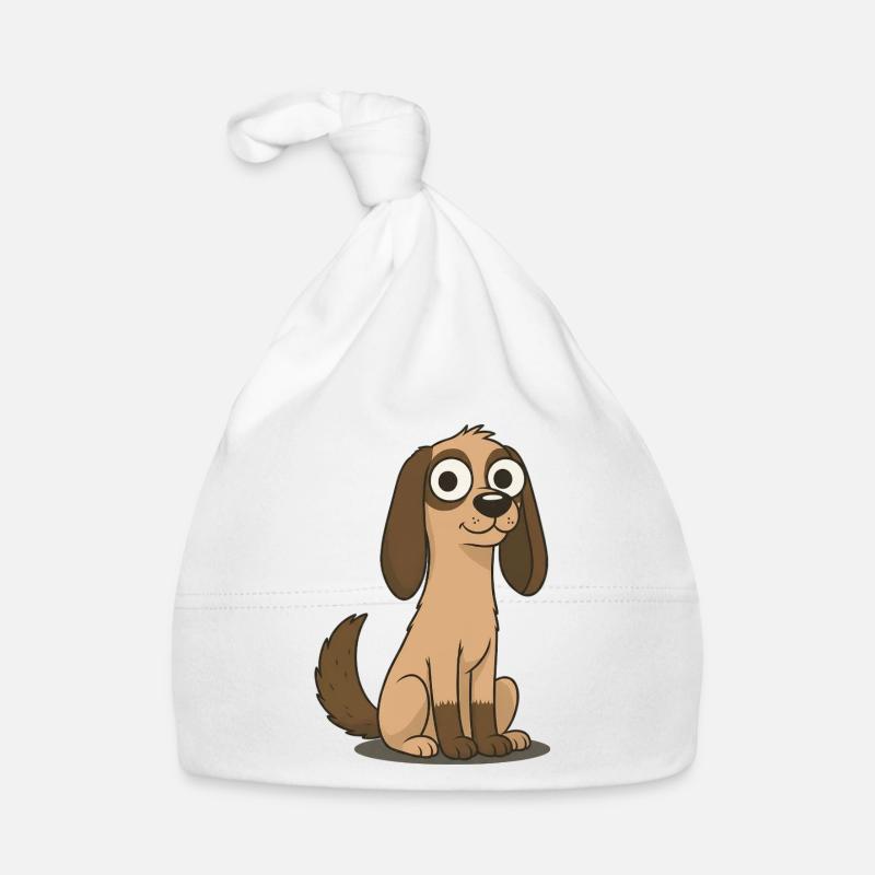 Neugieriger Cartoon-Beagle Baby Bio-Mütze