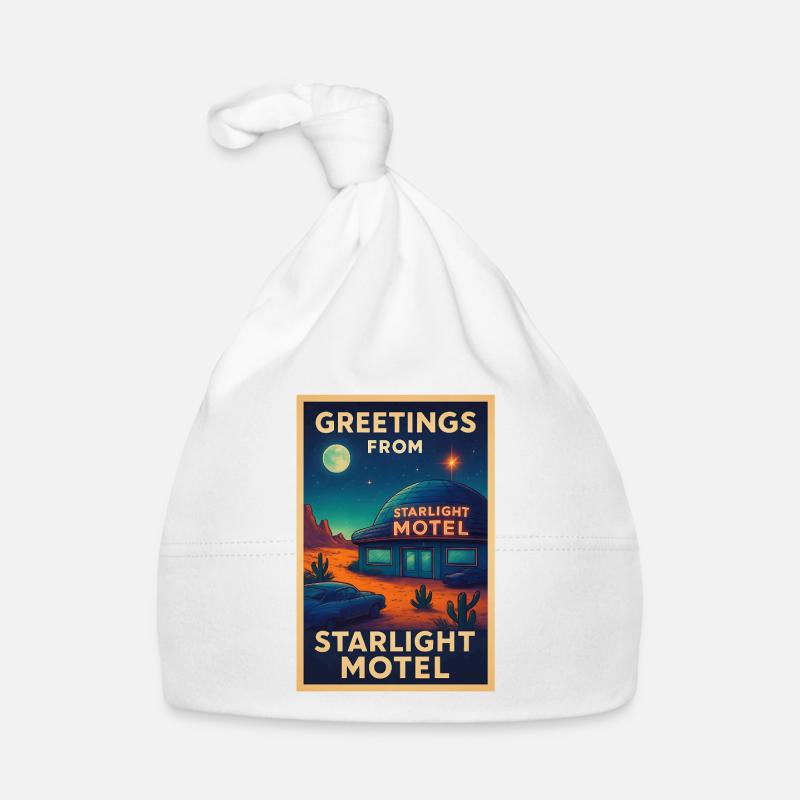 Affiche néon du désert au Starlight Motel Bonnet bio Bébé