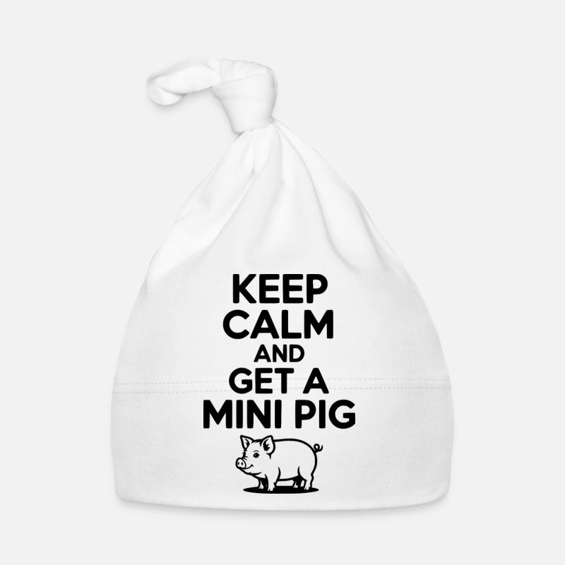 Reste calme et un cochon Bonnet bio Bébé