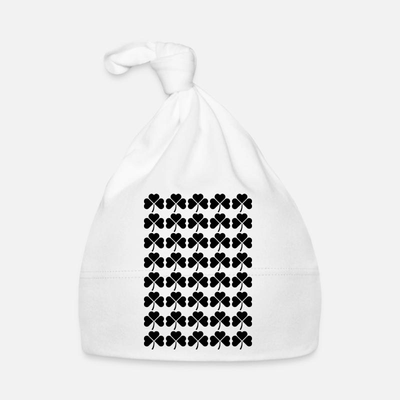 Irish Clover pattern design Organic Baby Cap