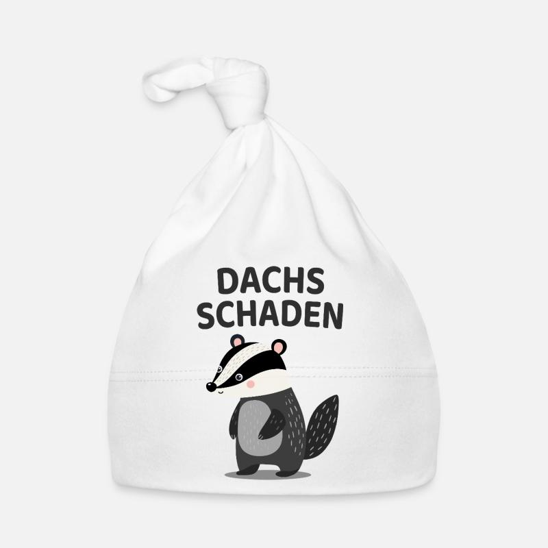 Dachs Schaden Lustiger Dachs Spruch Baby Bio-Mütze