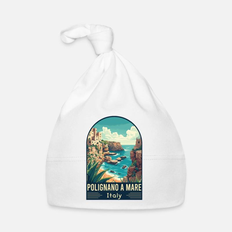 Explore Coastal Splendor Polignano a Mare in Italy Organic Baby Cap