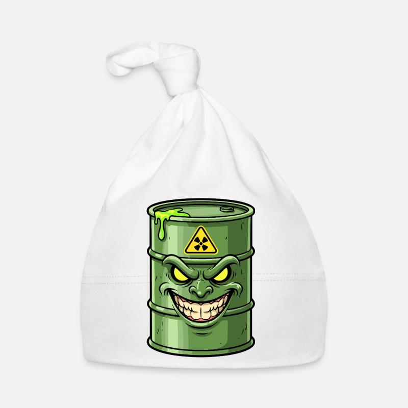 Green barrels with a grim grin Organic Baby Cap