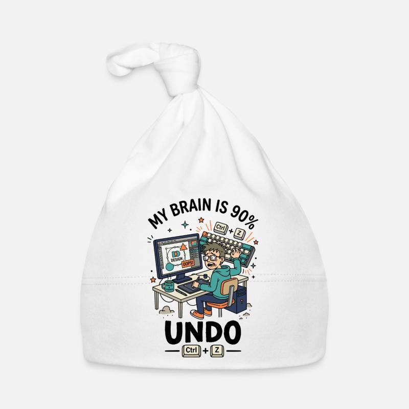 Designer Ctrl Z Panic Humor Baby Bio-Mütze