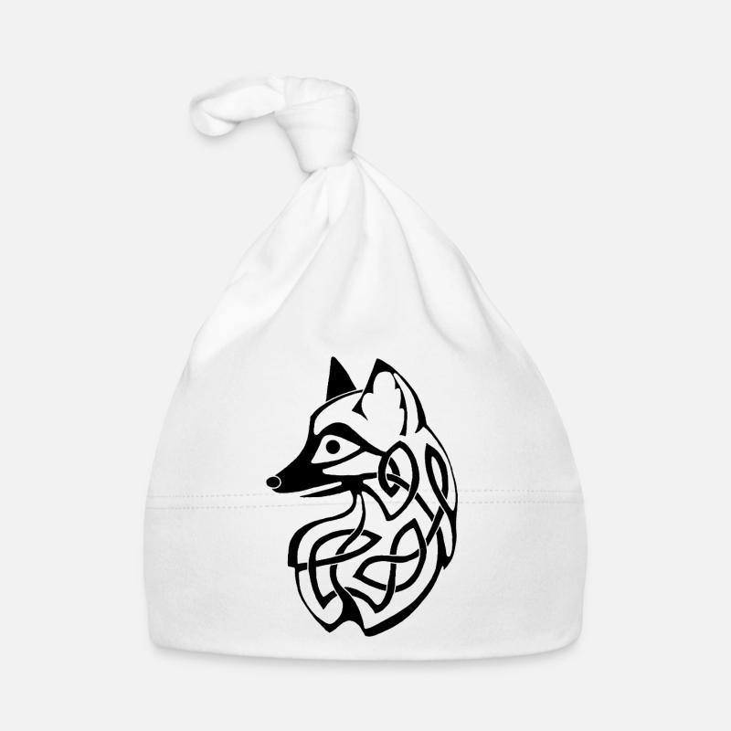 Renard celtique noir Bonnet bio Bébé