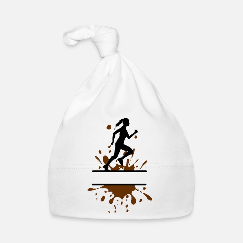 Femme Course dans la Boue – Coureuse personnalisable Bonnet bio Bébé