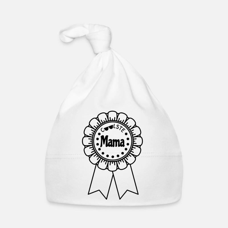 coolest mom - Organic Baby Cap - white
