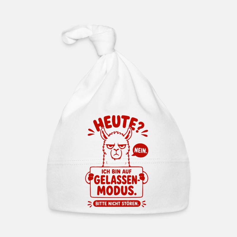Gelassenheitsmodus Lama Spruch Baby Bio-Mütze