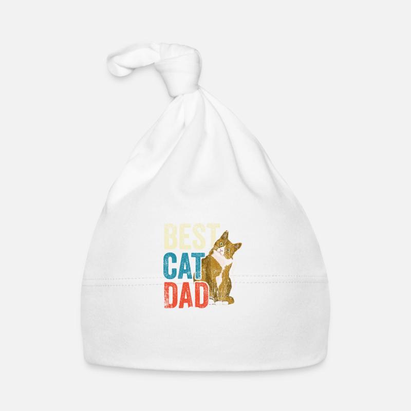 Best Cat Dad Ever Vintage Cat Daddy Vatergeschenk Baby Bio-Mütze