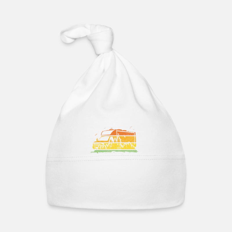 Tenue de vacances en famille pour camping-car Copilot - Bonnet bio Bébé - blanc