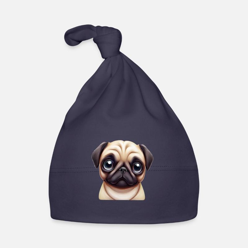 Pug Breed Art Organic Baby Cap