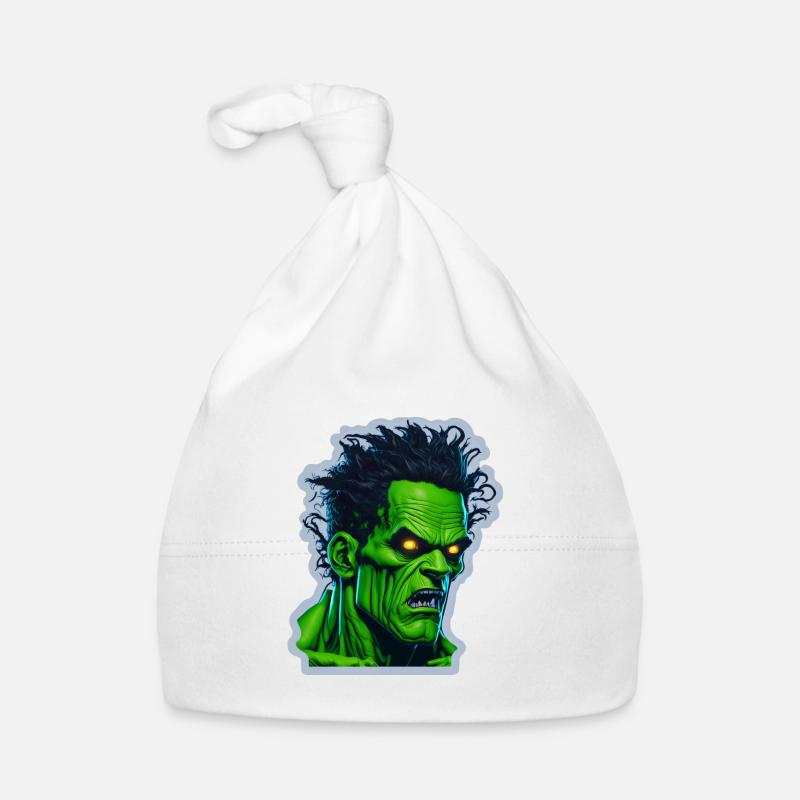 monstre vert d’halloween Bonnet bio Bébé