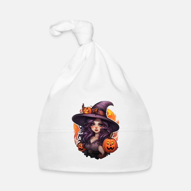 Sorcière d’Halloween 3 Bonnet bio Bébé