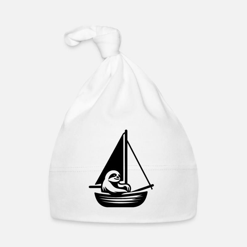 Minimalist Sailing Dinghy Sloth Summer Organic Baby Cap
