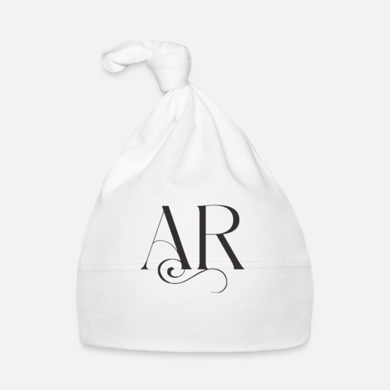 Élégance Classique Monogramme AR Bonnet bio Bébé